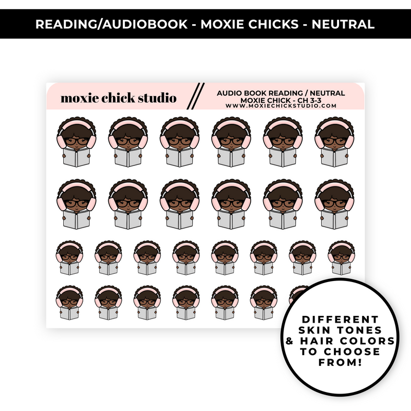 AUDIOBOOK MOXIE CHICK SOFT NEUTRAL READ (HAND DRAWN) / QUARTER SHEET / NEW RELEASE