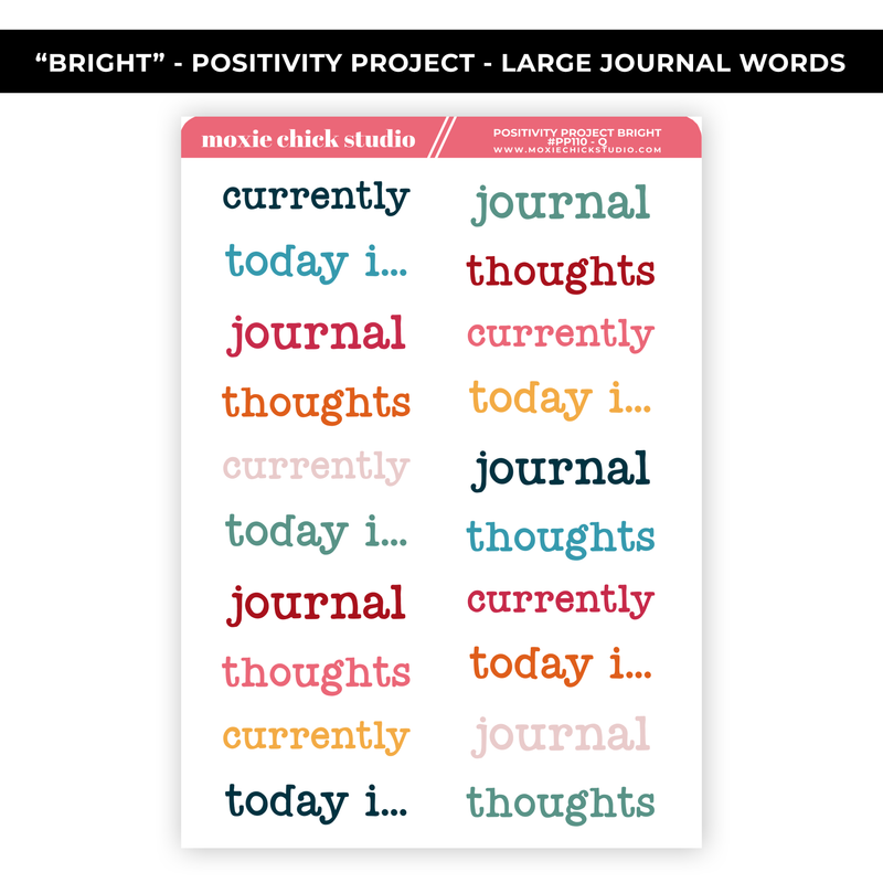 BRIGHT - POSITIVITY PROJECT KIT - NEW RELEASE