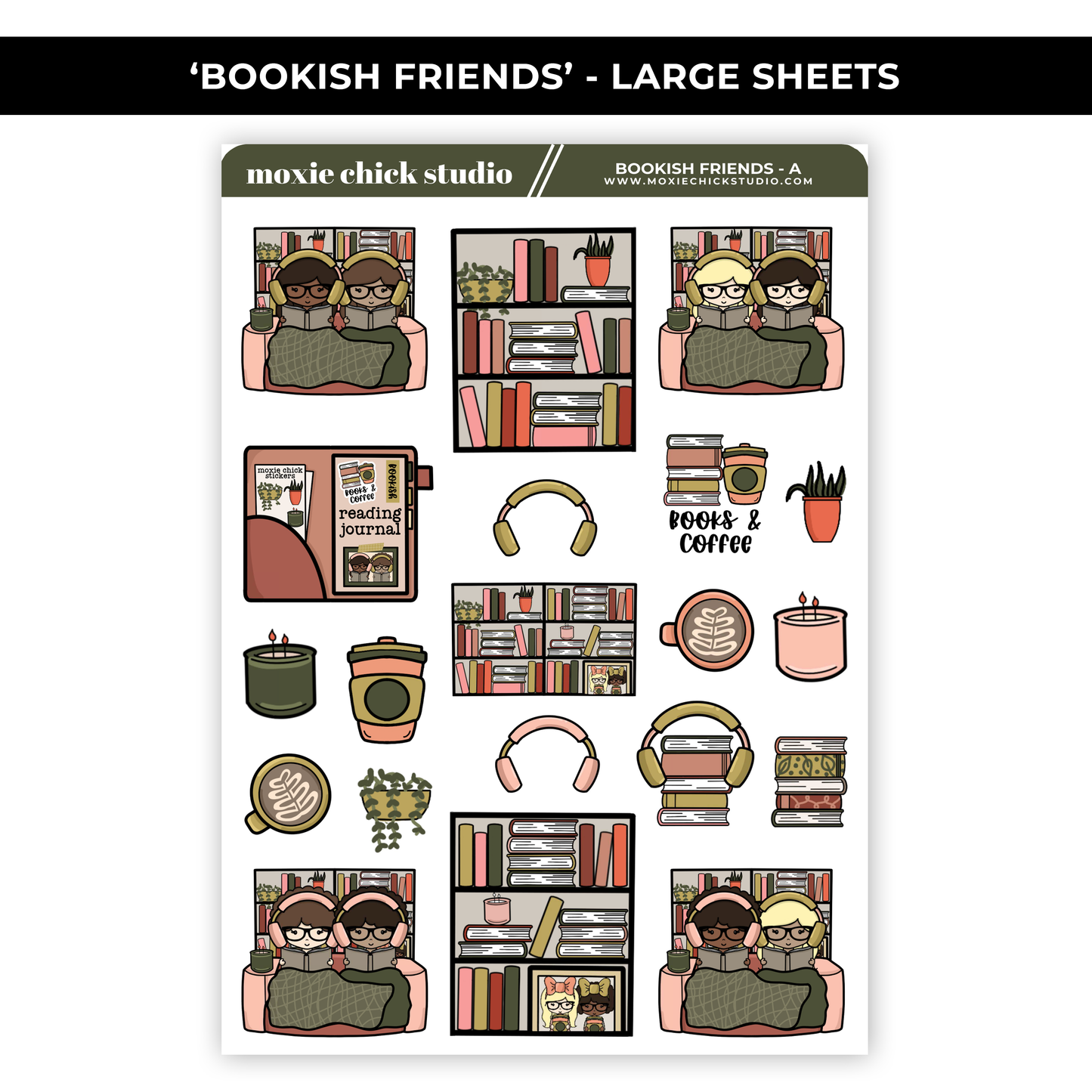 BOOKISH FRIENDS 'MUTLPLE SIZES' - NEW RELEASE