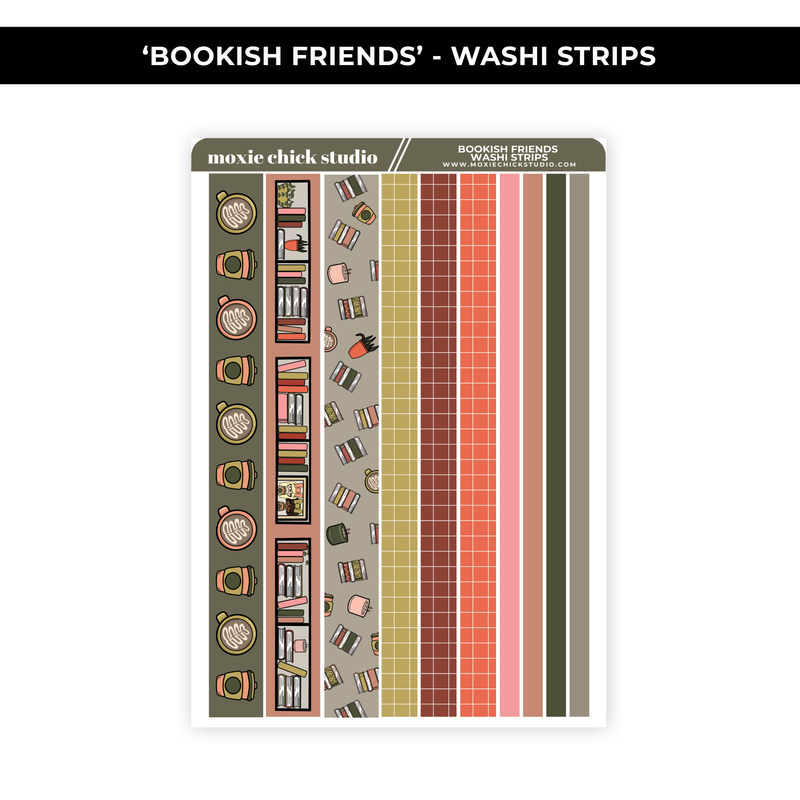 BOOKISH FALL WASHI STRIPS - NEW RELEASE