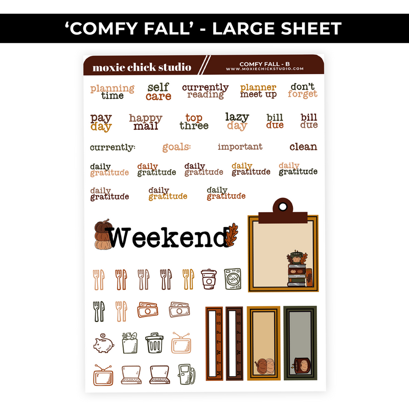 COMFY FALL 'MUTLPLE SIZES' - NEW RELEASE