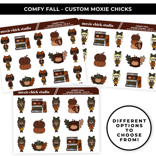 COMFY FALL MOXIE CHICKS - QUARTER SHEET - NEW RELEASE