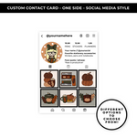 SOCIAL MEDIA STYLE CONTACT CARDS - THEME: COMFY FALL DOODLES - NEW RELEASE