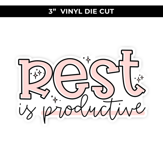 VINYL 3" DIE CUT- REST IS PRODUCTIVE / NEW RELEASE