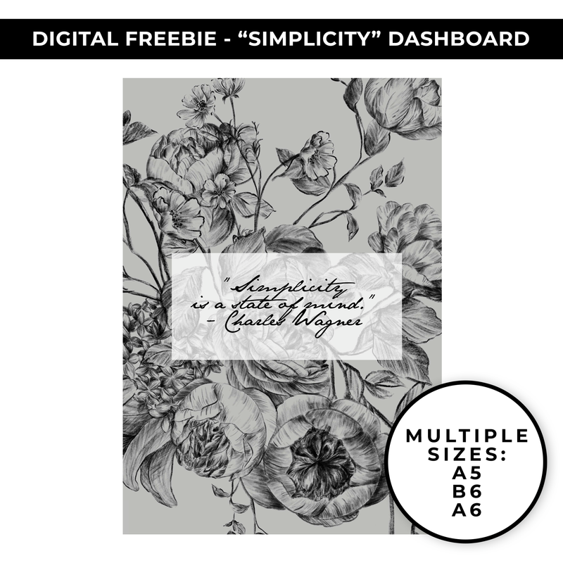 DIGITAL FREEBIE - "SIMPLICITY" DASHBOARD PDF