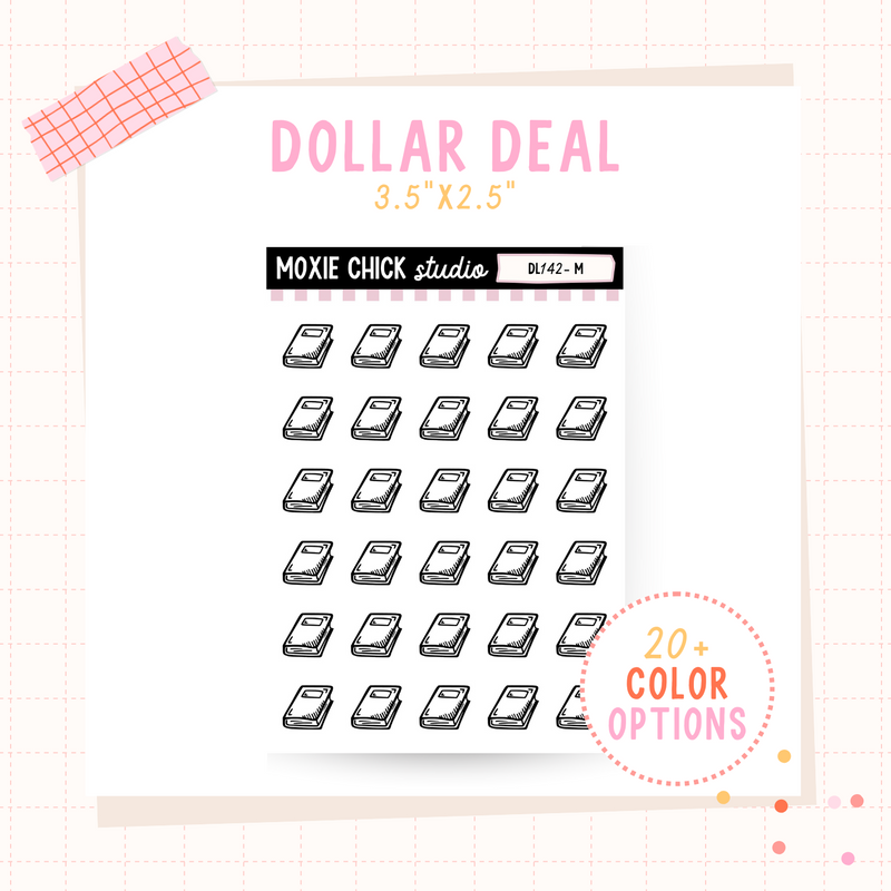 Book Reading - Dollar Deal Sticker Sheets – Perfect for On-the-Go Planners & Journals)