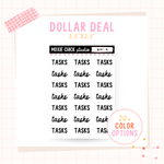 Task Script - Dollar Deal Sticker Sheets – Perfect for On-the-Go Planners & Journals)