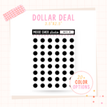 Dots Circle - Dollar Deal Sticker Sheets – Perfect for On-the-Go Planners & Journals)