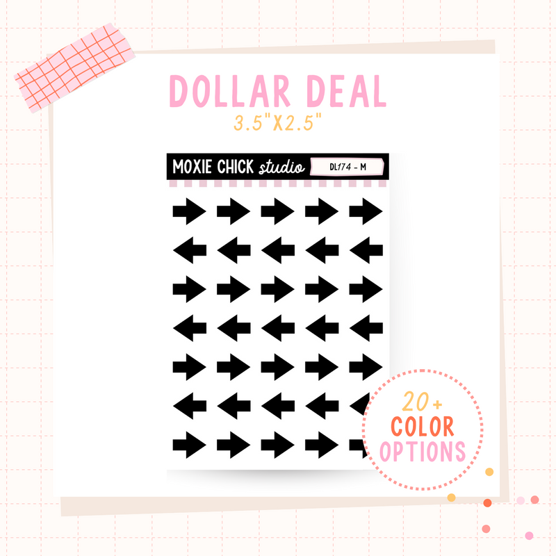 Arrows - Dollar Deal Sticker Sheets – Perfect for On-the-Go Planners & Journals)