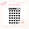 Heart Shape - Dollar Deal Sticker Sheets – Perfect for On-the-Go Planners & Journals)