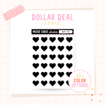 Heart Shape - Dollar Deal Sticker Sheets – Perfect for On-the-Go Planners & Journals)