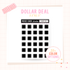 Square Shape - Dollar Deal Sticker Sheets – Perfect for On-the-Go Planners & Journals)