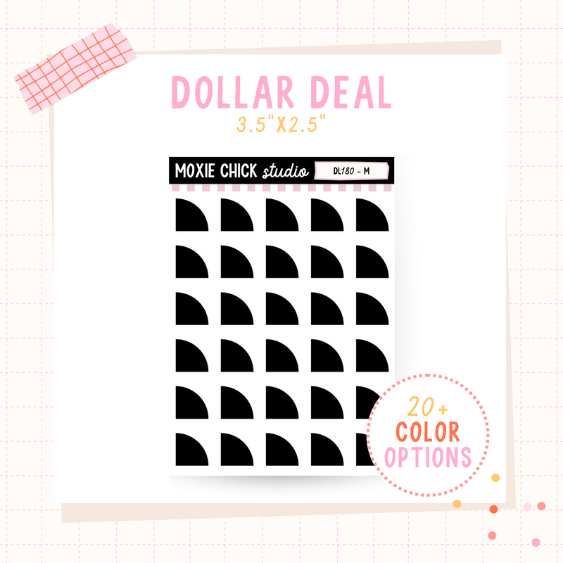 Mini Shape #2 - Dollar Deal Sticker Sheets – Perfect for On-the-Go Planners & Journals)