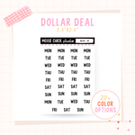 Abbreviated Weekdays Script - Dollar Deal Sticker Sheets – Perfect for On-the-Go Planners & Journals)