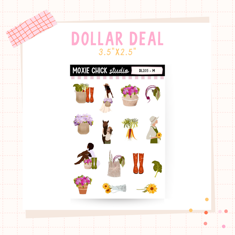 Nurture Small Deco - Dollar Deal Sticker Sheets – Perfect for On-the-Go Planners & Journals)