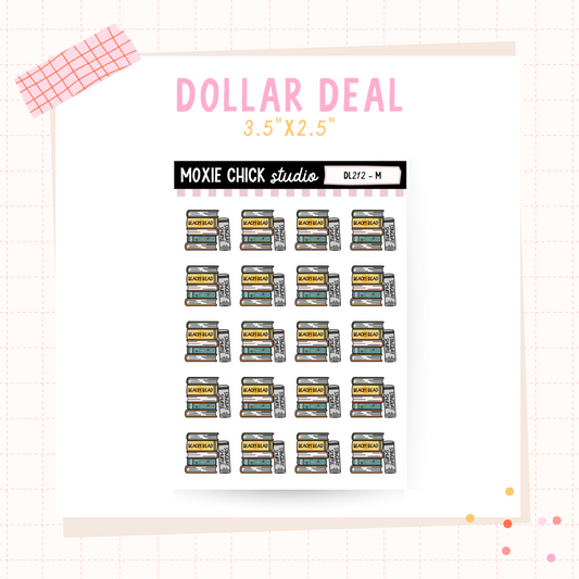 Book stack Beach Reads - Dollar Deal Sticker Sheets – Perfect for On-the-Go Planners & Journals)