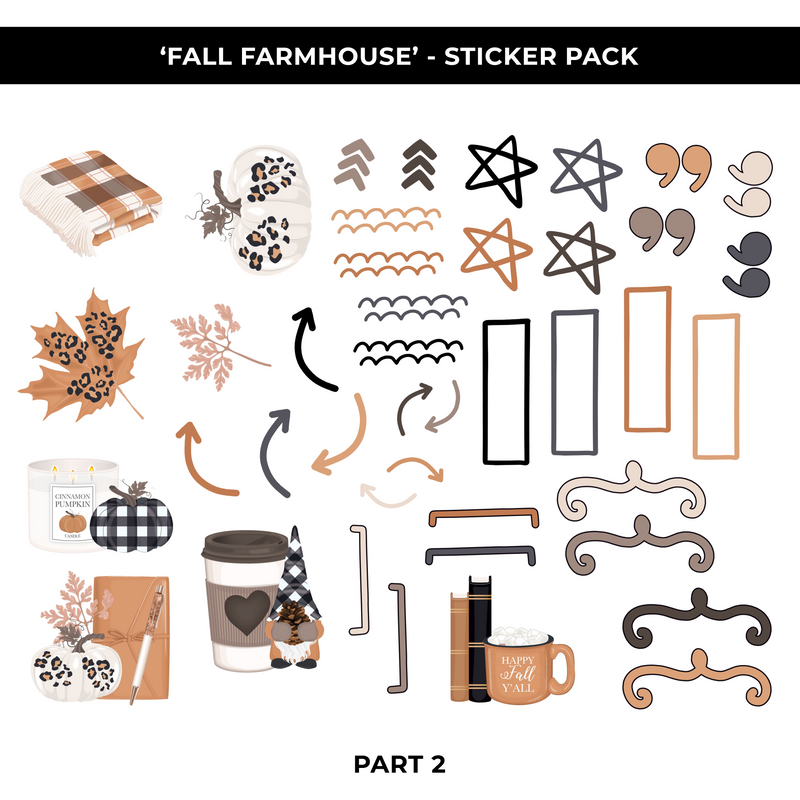 FALL FARMHOUSE STICKER PACK - NEW RELEASE