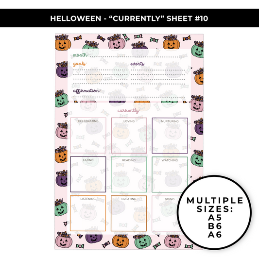 "CURRENTLY" LARGE SHEET #10 - HELLOWEEN - NEW RELEASE