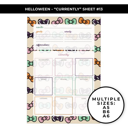 "CURRENTLY" LARGE SHEET #13 - HELLOWEEN - NEW RELEASE