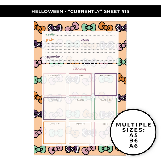 "CURRENTLY" LARGE SHEET #15 - HELLOWEEN - NEW RELEASE