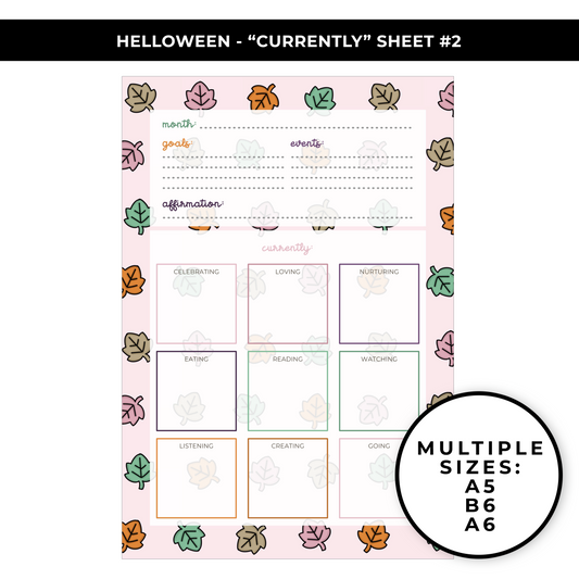 "CURRENTLY" LARGE SHEET #2 - HELLOWEEN - NEW RELEASE