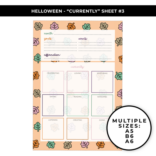 "CURRENTLY" LARGE SHEET #3 - HELLOWEEN - NEW RELEASE