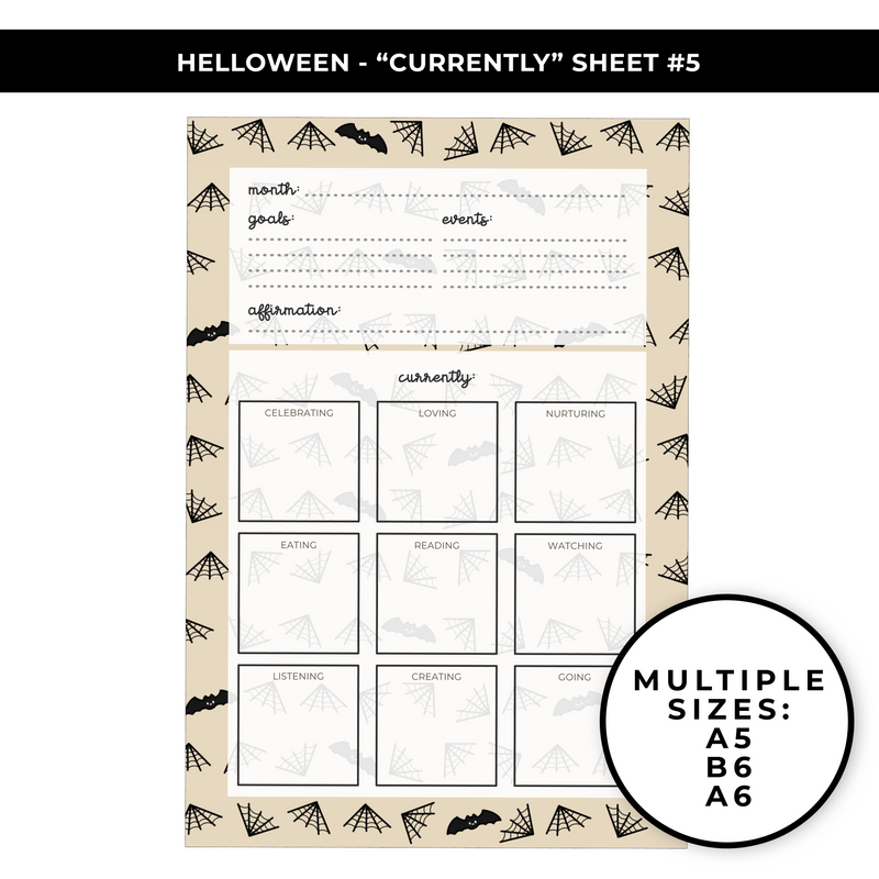 "CURRENTLY" LARGE SHEET #5 - HELLOWEEN - NEW RELEASE