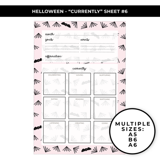 "CURRENTLY" LARGE SHEET #6 - HELLOWEEN - NEW RELEASE