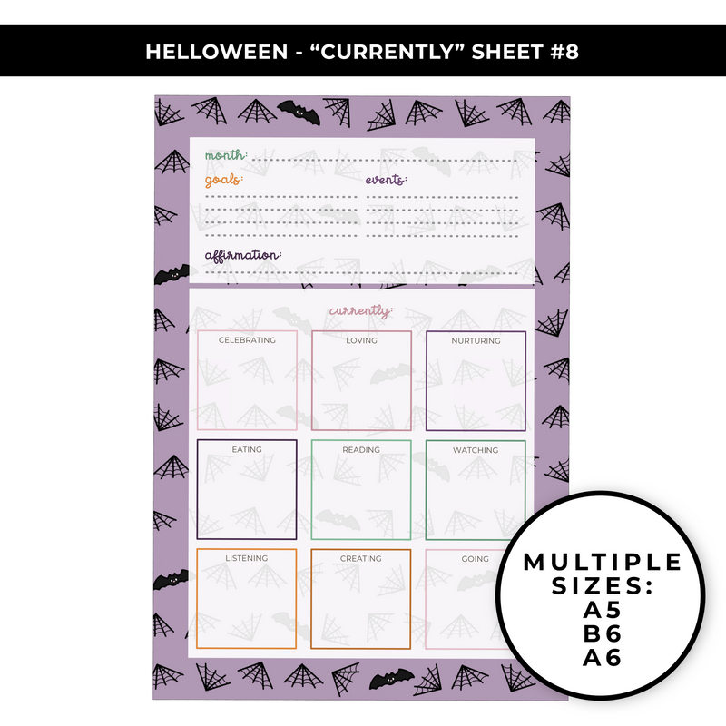 "CURRENTLY" LARGE SHEET #8 - HELLOWEEN - NEW RELEASE