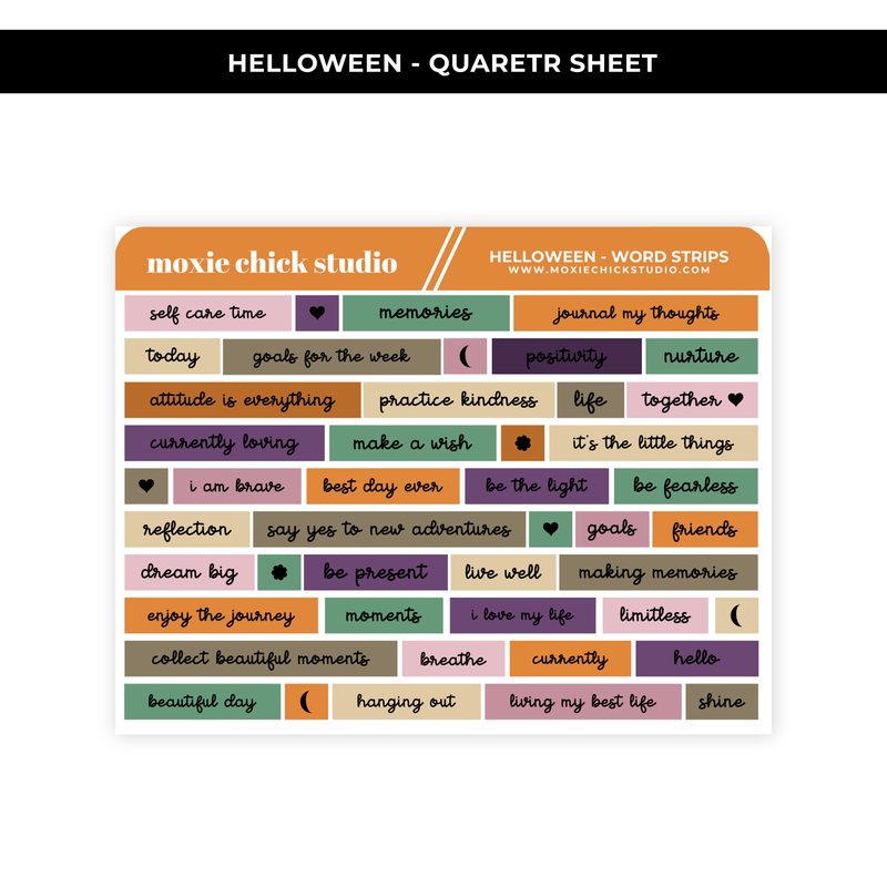 HELLOWEEN WORD STRIPS - NEW RELEASE