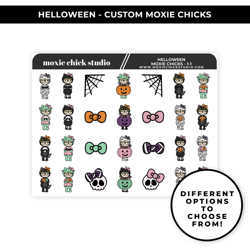 HELLOWEEN MOXIE CHICKS - QUARTER SHEET - NEW RELEASE