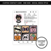 SOCIAL MEDIA STYLE CONTACT CARDS - THEME: HELLOWEEN SKELETON MOXIE DOODLES - NEW RELEASE