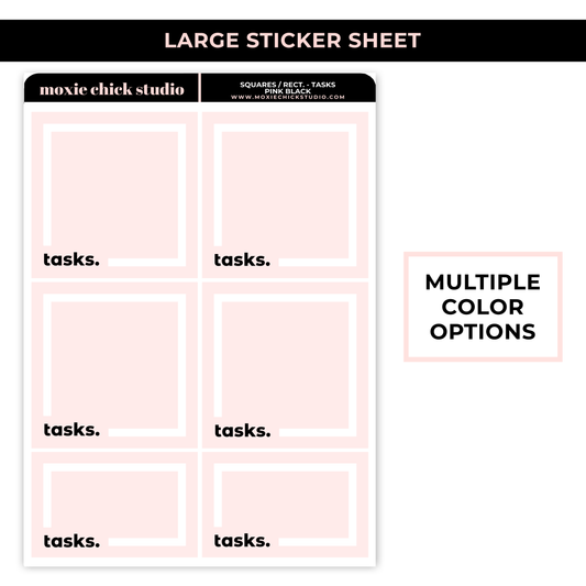 LARGE JOURNALING BOXES - TASKS / LARGE SHEET / NEW RELEASE