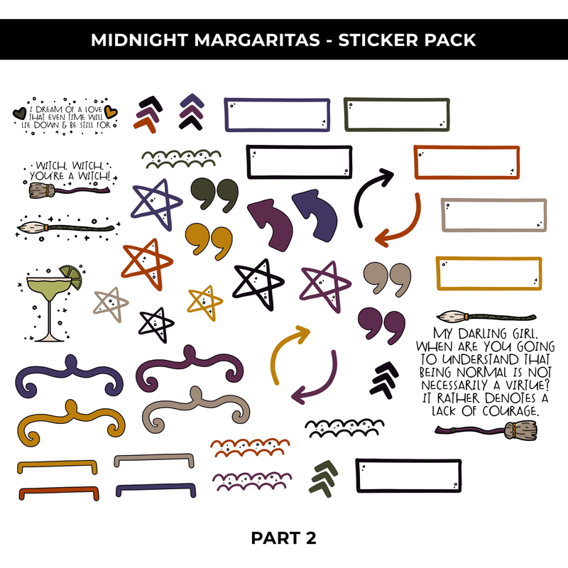 MIDNIGHT MARGARITAS STICKER PACK - NEW RELEASE