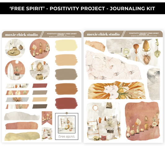 FREE SPIRIT POSITIVITY PROJECT - JOURNALING PROMPT WORDS - NEW RELEASE