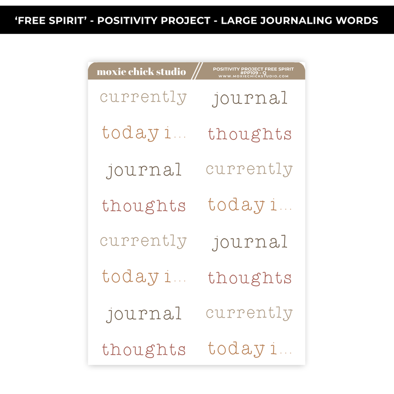 FREE SPIRIT - POSITIVITY PROJECT KIT - NEW RELEASE