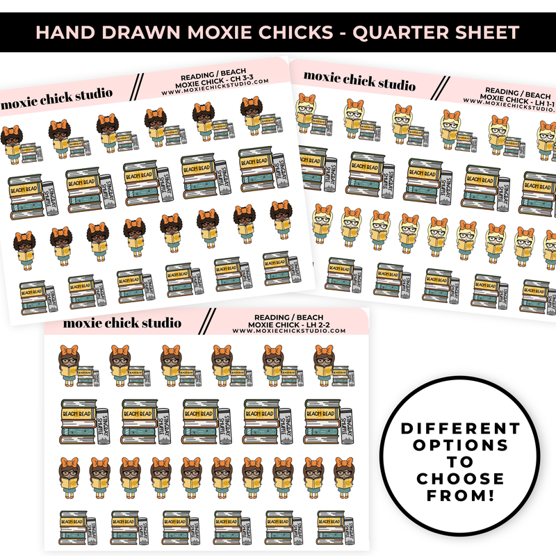 MOXIE CHICKS - BEACH READ (HAND DRAWN) / QUARTER SHEET / NEW RELEASE