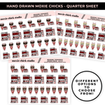 MOXIE CHICKS - ROMANCE READ (HAND DRAWN) / QUARTER SHEET / NEW RELEASE