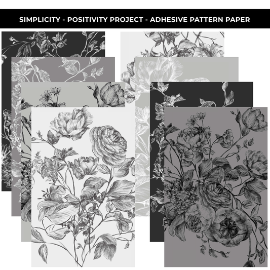 POSITIVITY PROJECT SIMPLICITY ADHESIVE PATTERN PAPER - NEW RELEASE