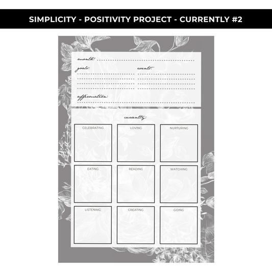 "CURRENTLY" LARGE SHEET #2 - SIMPLICITY - NEW RELEASE