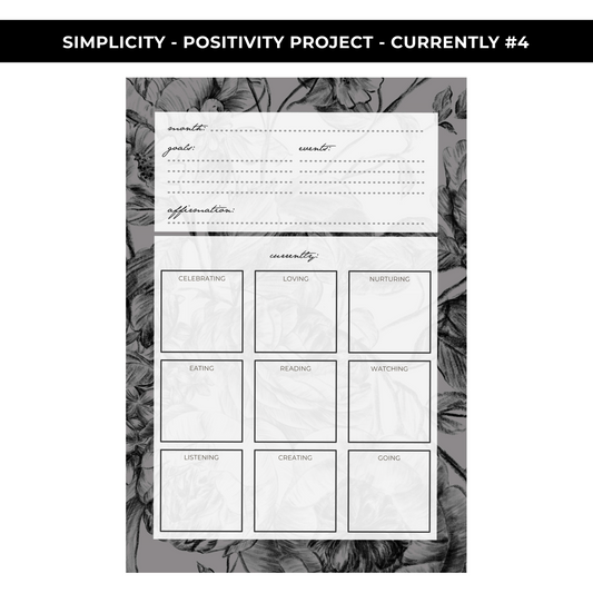 "CURRENTLY" LARGE SHEET #4 - SIMPLICITY - NEW RELEASE