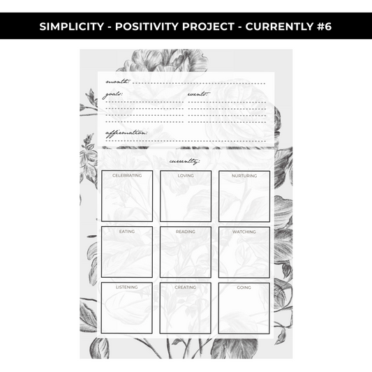 "CURRENTLY" LARGE SHEET #6 - SIMPLICITY - NEW RELEASE