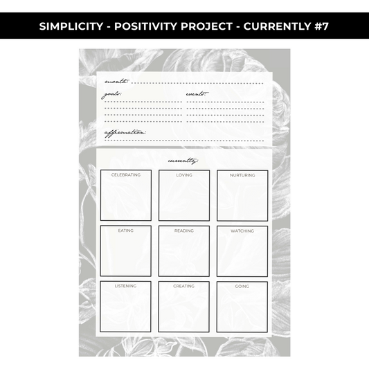 "CURRENTLY" LARGE SHEET #7 - SIMPLICITY - NEW RELEASE