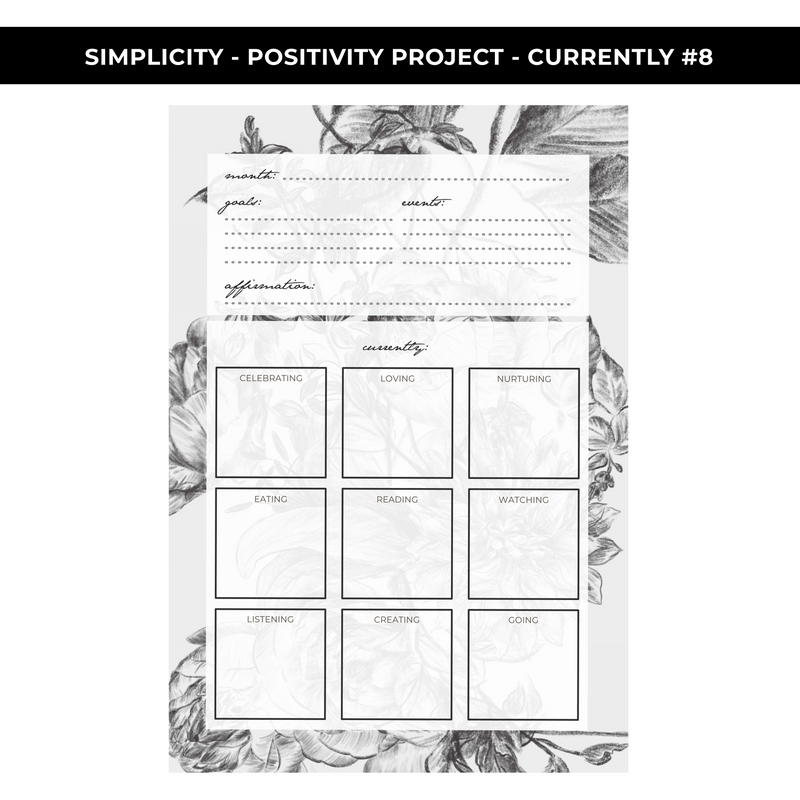 "CURRENTLY" LARGE SHEET #8 - SIMPLICITY - NEW RELEASE