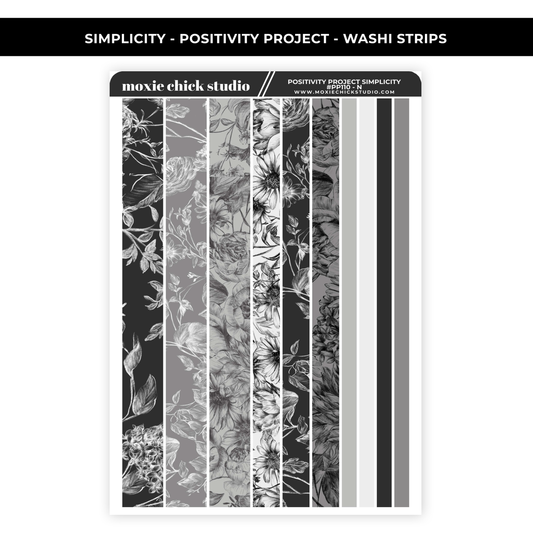 POSITIVITY PROJECT SIMPLICITY WASHI STRIPS - NEW RELEASE