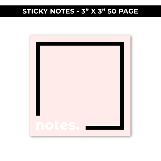 STICKY NOTES - NOTES (VERSION 1) 3"X3" - 50 PAGES / NEW RELEASE