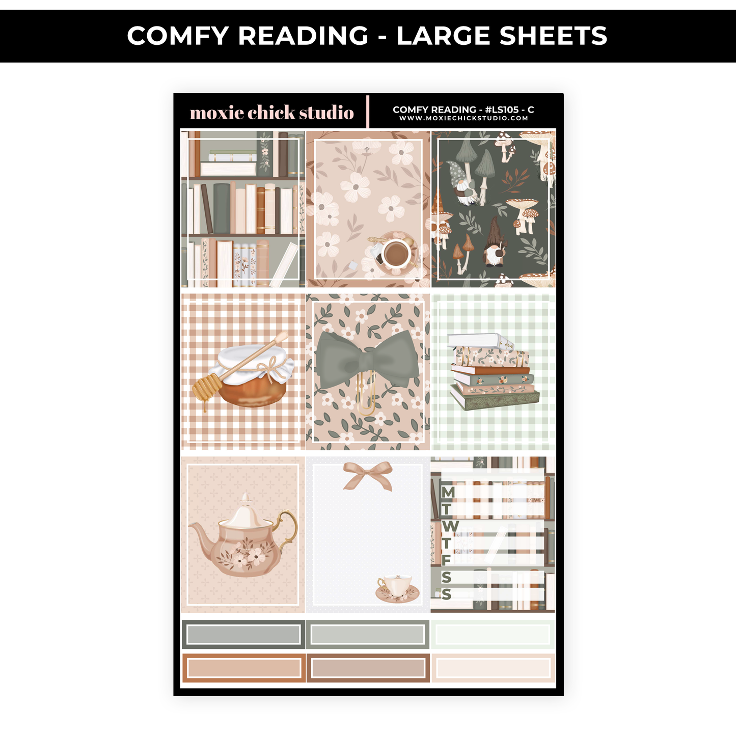 COMFY READING - 5 LARGE SHEETS - NEW RELEASE