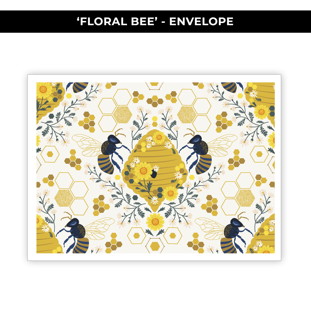 5X7 ENVELOPE 'FLORAL BEE' - NEW RELEASE