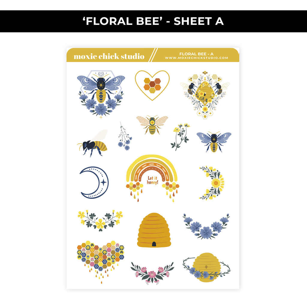 FLORAL BEE 'MUTLPLE SIZES' - NEW RELEASE