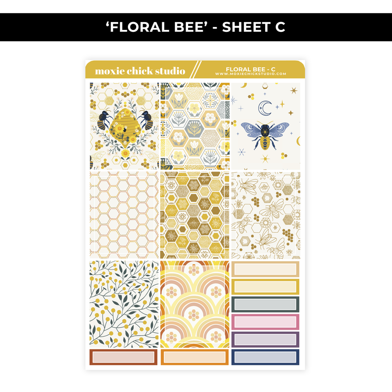 FLORAL BEE 'MUTLPLE SIZES' - NEW RELEASE